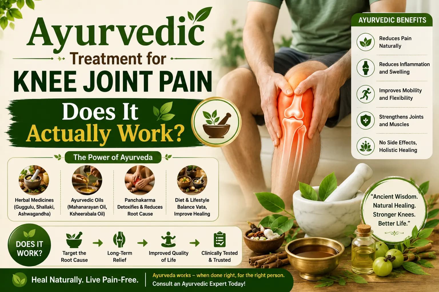 Ayurvedic Treatment for Knee Joint Pain Does It Actually Work?