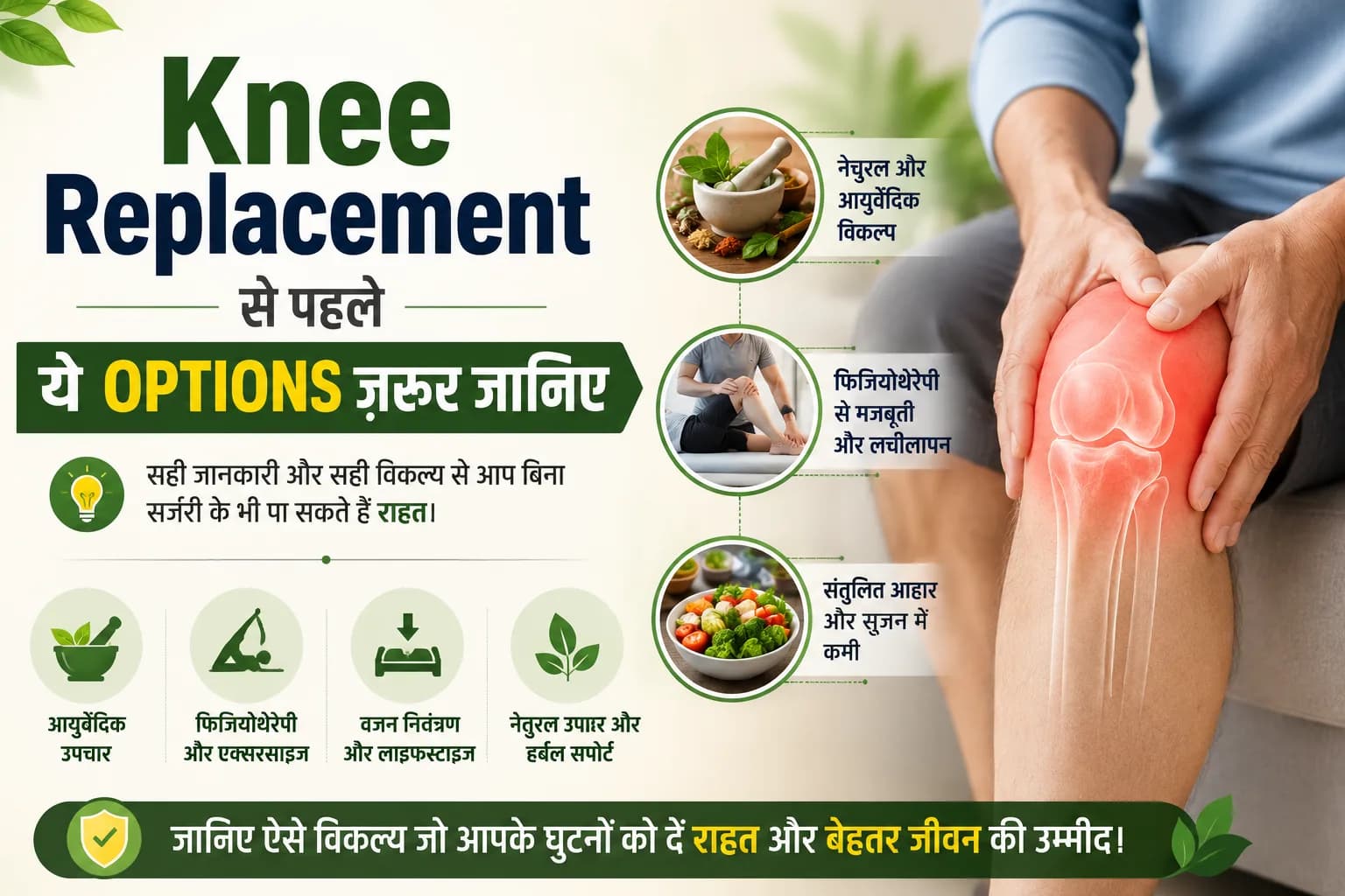 Knee Replacement से पहले ये Options ज़रूर जानिए 