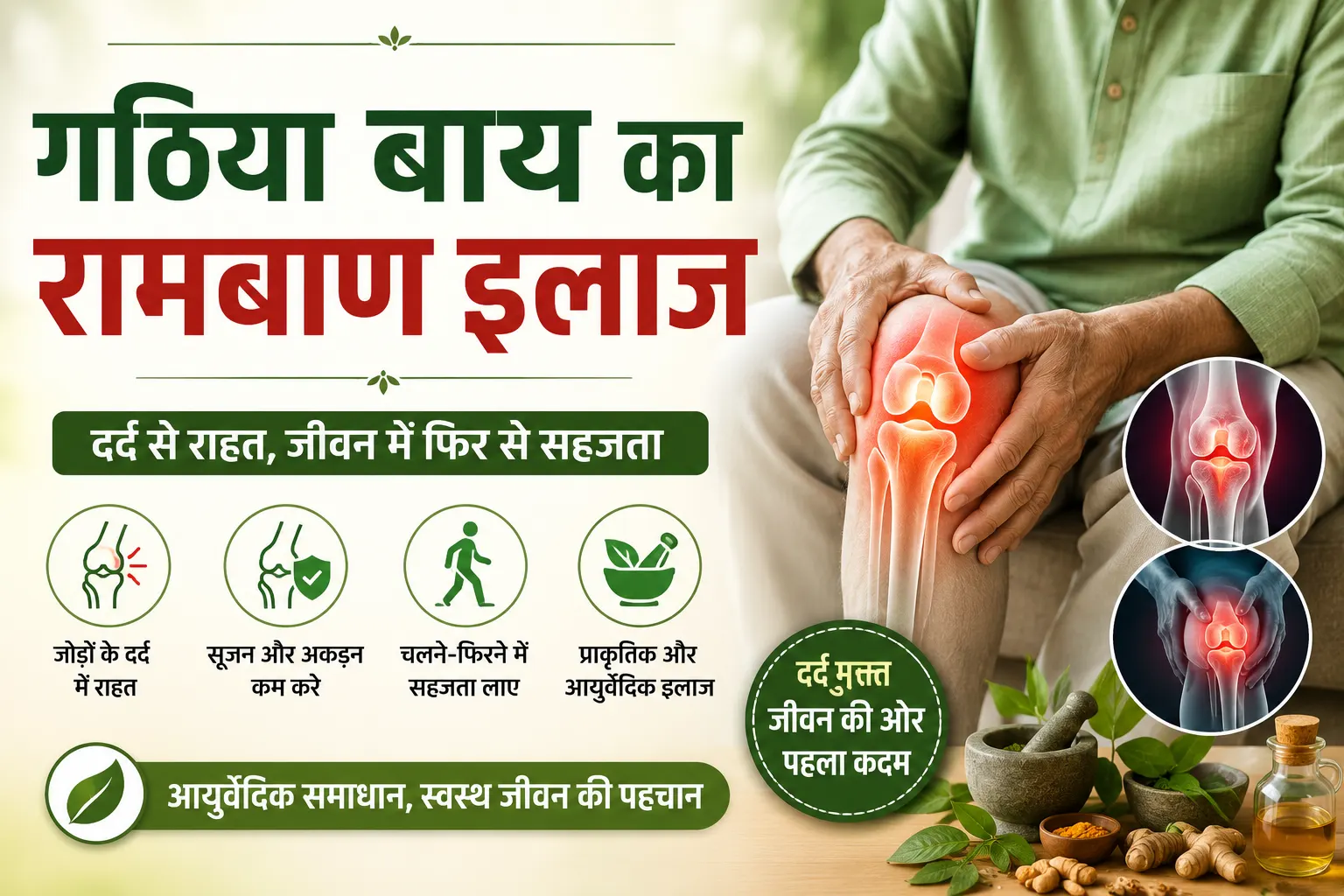 घुटने की गठिया का आयुर्वेदिक इलाज