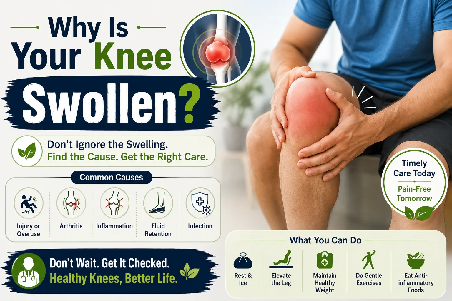 Knee Swelling Causes & Relief